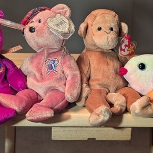 Vintage Retired Beanie Baby Set Of 4. Rare With Typos, Mistakes And Tags.
